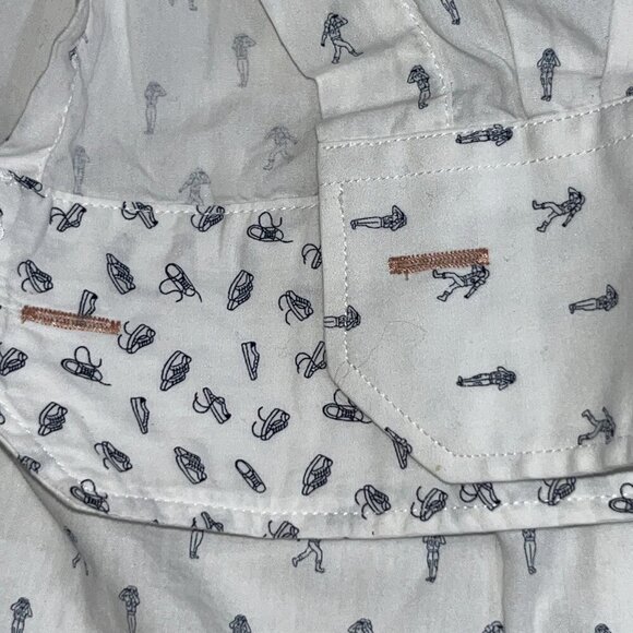 PAUL SMITH EXPLORER PRINT Men's Slim-Fit Shirt -Contrasting Collar & Cuff Lining - Picture 3 of 15